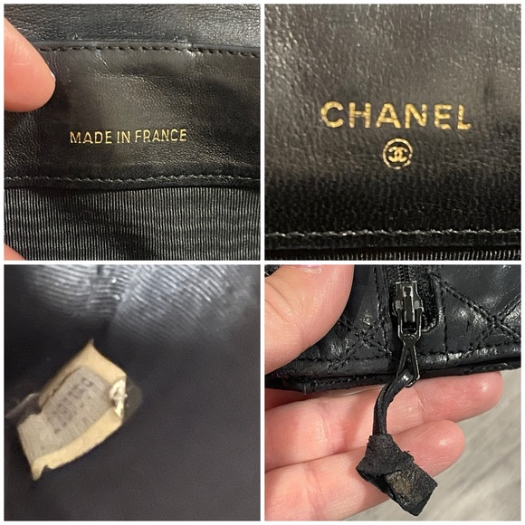 Authentic CHANEL Leather long Continental wallet - Picture 12 of 16